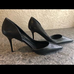 White House Black Market - black leather heels